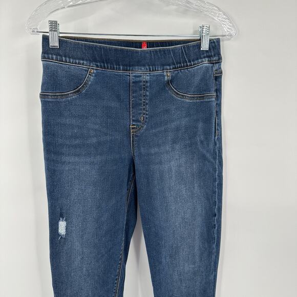 Spanx Jeans Women Medium Blue Ankle Skinny High Rise Shaping Core Control - Picture 2 of 16